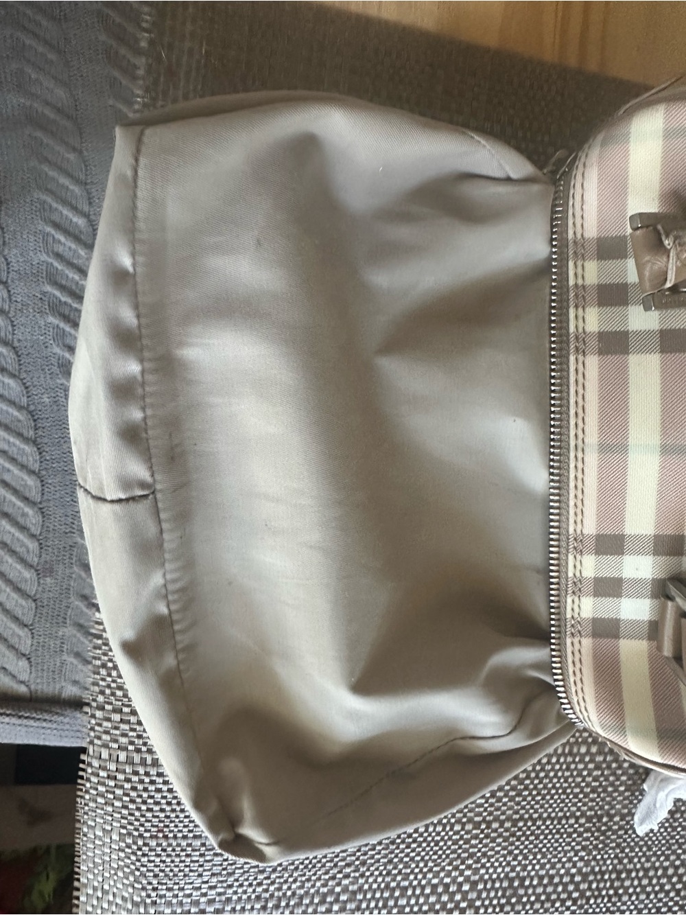 BURBERRY Pink/Beige House Check PVC and Leather Small Boston Bag - Picture 11 of 15